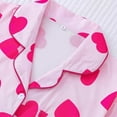thumbnail image 4 of SJLDQY Valentines Women's Pajamas Set 2 Peice Pjs Set for Women Valentine's Day Love Heart Graphic Short Sleeve Pajama Tops Shorts Soft Comfy Homewear Sleepwear Outfits, 4 of 6
