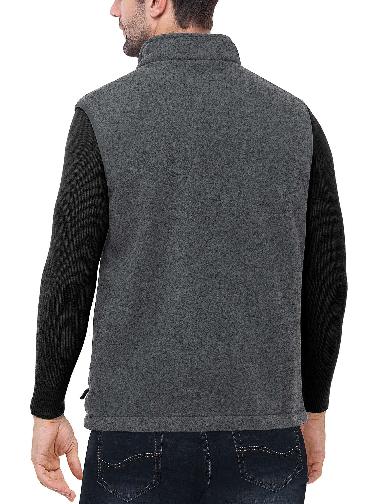 Off Road Ventures Men Fleece Vest Lightweight Winter Warm Casual Golf Sleeveless Jacket for Outdoor Running