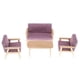 thumbnail image 2 of de 4 Muebles de para Casa de , Sofá Individual Y Doble Y Modelo de Auxiliar para Muebles de 1/12, Morado perfke Dollhouse Miniature Sofa Set, 2 of 8