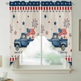 thumbnail image 2 of Independence Day Swag Valances for Windows 2 Pack, Kitchen Window Curtains 36 Inch Length, Blue Truck Firework Star Blue Red Flag Privacy Swag Curtains for Living Room/Bathroom 36"x36", 2 of 8