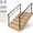 2pcs Matte Black 6 Steps With a pair of glove, variant on 4 Step Outdoor Stair Grab Rail, Aluminum Alloy Iron Support Railing, Glossy Black, 1 Pack with Gloves and Complete Installation Tools