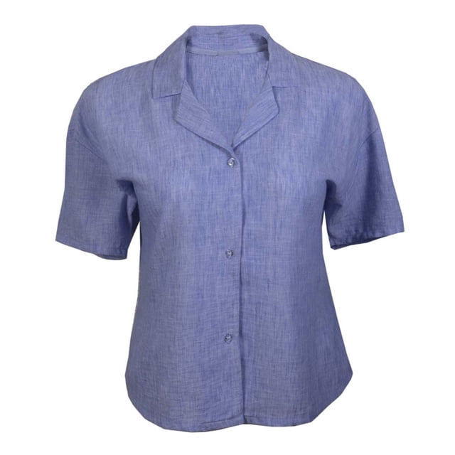 Ropa de Playa George para Dama, tipo Resort con 3 Botones Azul Talla EG