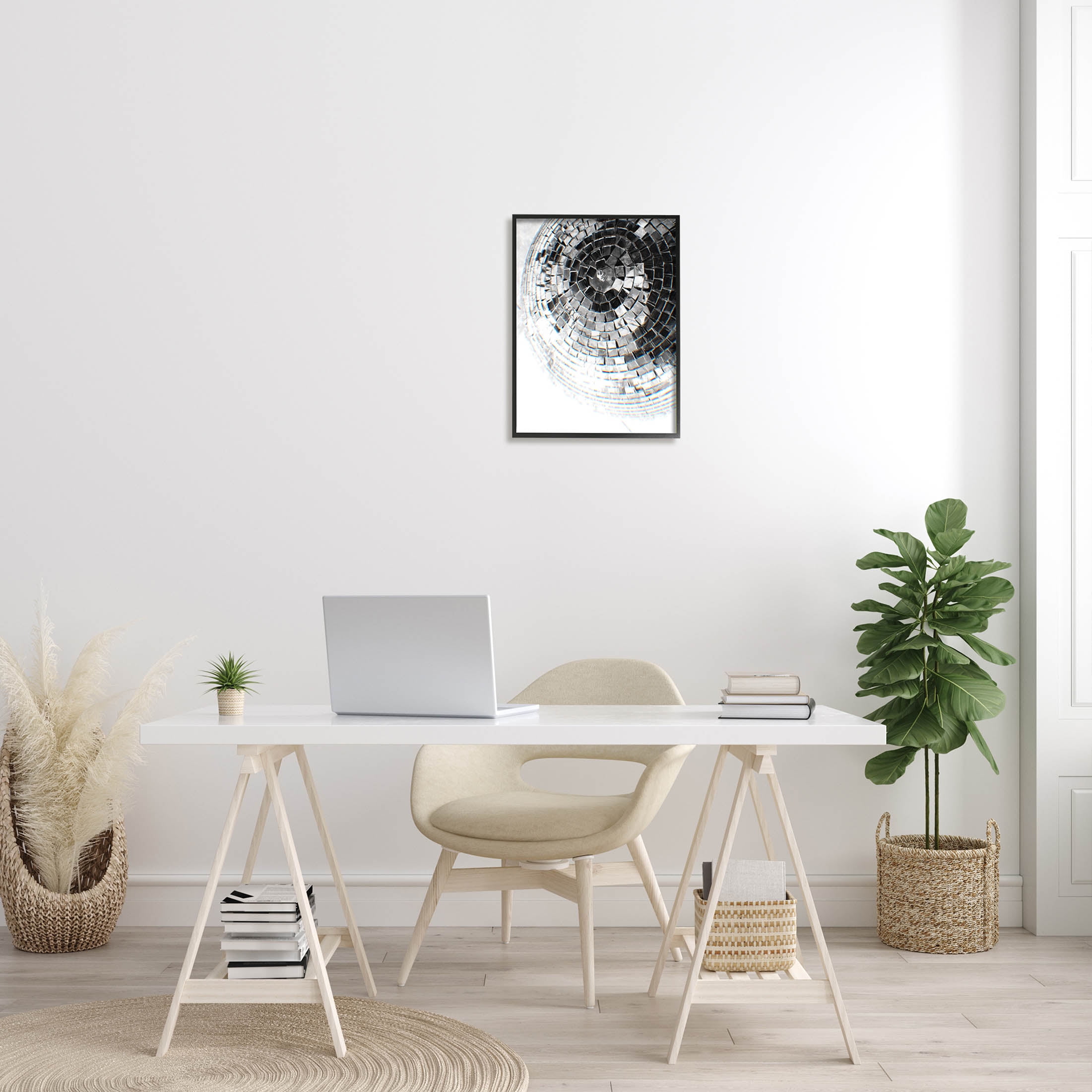 Stupell Industries Fading Disco Ball Monochrome Photography Photograph Black Framed Art Print Wall Art, Design by Ziwei Li