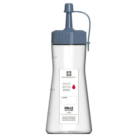

HUAQUE 350ML Sauce Bottle Good Sealing Self-labeling Sticker Dustproof Honey Salad Condiment Dispenser for Restaurant