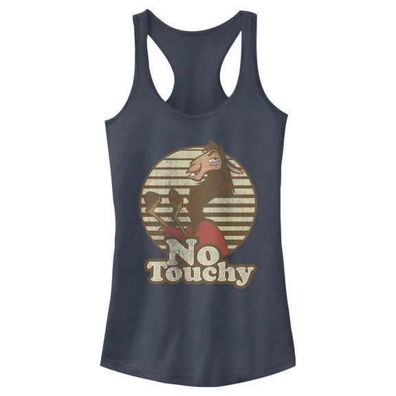 Junior's The Emperor's New Groove Kuzco No Touchy Racerback Tank Top Indigo X Small