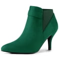 thumbnail image 1 of Unique Bargains Bottines Chelsea à Talons Aiguilles à Bout Pointu pour Femmes, 1 of 6