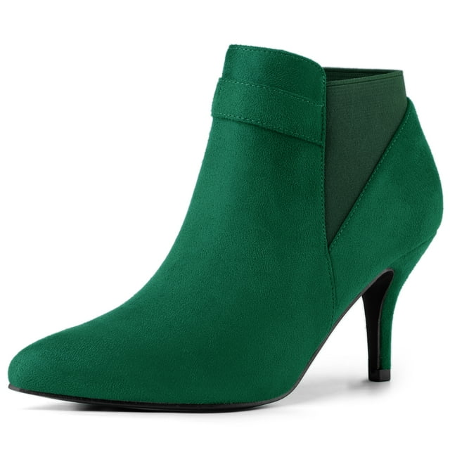 Unique Bargains Bottines Chelsea à Talons Aiguilles à Bout Pointu pour Femmes