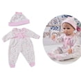 thumbnail image 3 of HILABEE Cartoon Animals Printed Rompers Hat Clothes for 17 18Inch Reborn Baby Girl Doll, 3 of 8