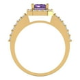 thumbnail image 4 of 1.92 ct Emerald Cut Simulated Alexandrite Halo Engagement Ring for Women in 18K Yellow Gold, 4 of 5