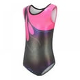 thumbnail image 2 of Girls Leotards Gymnastic Dance Onesies Ballet Tank Sleeveless Colorful Shiny Leotard, for 5-14 Years, 2 of 7