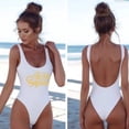 thumbnail image 4 of WILLBEST Traje de Baño Para Mujer, Bañador de Una Pieza Con Estampado de Letras A La Moda Para Mujer, Bañador de Bikini Sexy, Bañador Sin Mangas y Sin Espalda 646, 4 of 6