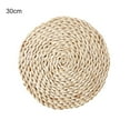 thumbnail image 2 of Manunclaims Corn Straw Woven Placemat, Round/Oval Rattan Dining Table Mats, Natural Grass Weave Placemats Handmade(Size 4''-17.5''), for Table, Coasters, Pots, Pans & Teapots in Kitchen, Vase Mat, 2 of 7