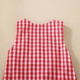 thumbnail image 6 of Gvdentm Baby Rompers Newborn Toddler Baby Boy Golf Outfit Sleeveless Romper Jumpsuit Plaid Bodysuit Overalls Shorts Summer Outfit (Red,6-12 Months), 6 of 9
