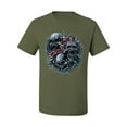 thumbnail image 2 of Wild Bobby, God Is My Judge Smokey Gray Skull Dark Pop Culture Men's Graphic T-Shirt, Military Green, 3XL, 2 of 3