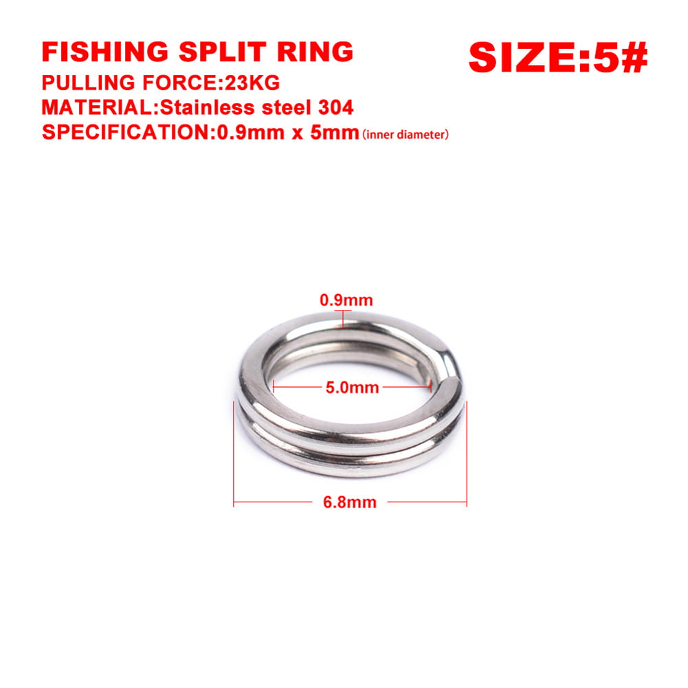 50/100X Stainless Steel 6mm 7mm 8mm Split Rings Blank Lures Crank bait SE