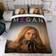 thumbnail image 4 of Película M3GAN Megan Conjunto de sábanas temático, trío de piezas, cómodo y amigable con la piel, diseño único, regalo de decoración para el hogar para familiares, amigos y fans,140cm *210cm, 4 of 6
