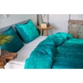 thumbnail image 4 of Vinsan Decor Ultra-Luxe Crushed Velvet Duvet Cover, Boho Bedding UO Comforter Donna Cover, California King Size 3 Pieces Set 1 Comforter Cover and 2 Pillow Shams Turquoise Blue Color, 4 of 5