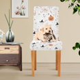 thumbnail image 4 of Yayeee 2 Pack Dining Chair Covers Stretch Parson Chairs Slipcovers Seat Protector, Ghost Design, 4 of 6