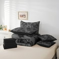 thumbnail image 5 of Manfei Damask Twin Bedding Sets 7-Piece,Gothic Flower Bedding Comforter Set 7-Piece,Gray Dragon Dreamcatcher Sheet Sets,Breathable Bedroom Decorative Reversible, 5 of 7