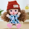 thumbnail image 2 of Pyaiiner Silicone Curly Hair Princess 8.6 Inch Beautiful American White Doll Dress Up Hairband or Hat Multi Joint Removable Birthday Christmas Gift, 2 of 9