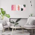thumbnail image 5 of Plant Wall Art with Pink Pineapple at Pink Background Tropical Wall Decor Green Plant Art 12" x 16" x 3 Pieces Canvas Pictures Prints Artwork Ready to Hang for Home Decoration Wall Decor, 5 of 6
