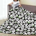 thumbnail image 6 of Bingfone Panda Bear Print Flannel Fleece Blanket Throw Blanket for Bed,Sofa,Couch,Travel,Camping(40"x30" ), 6 of 8