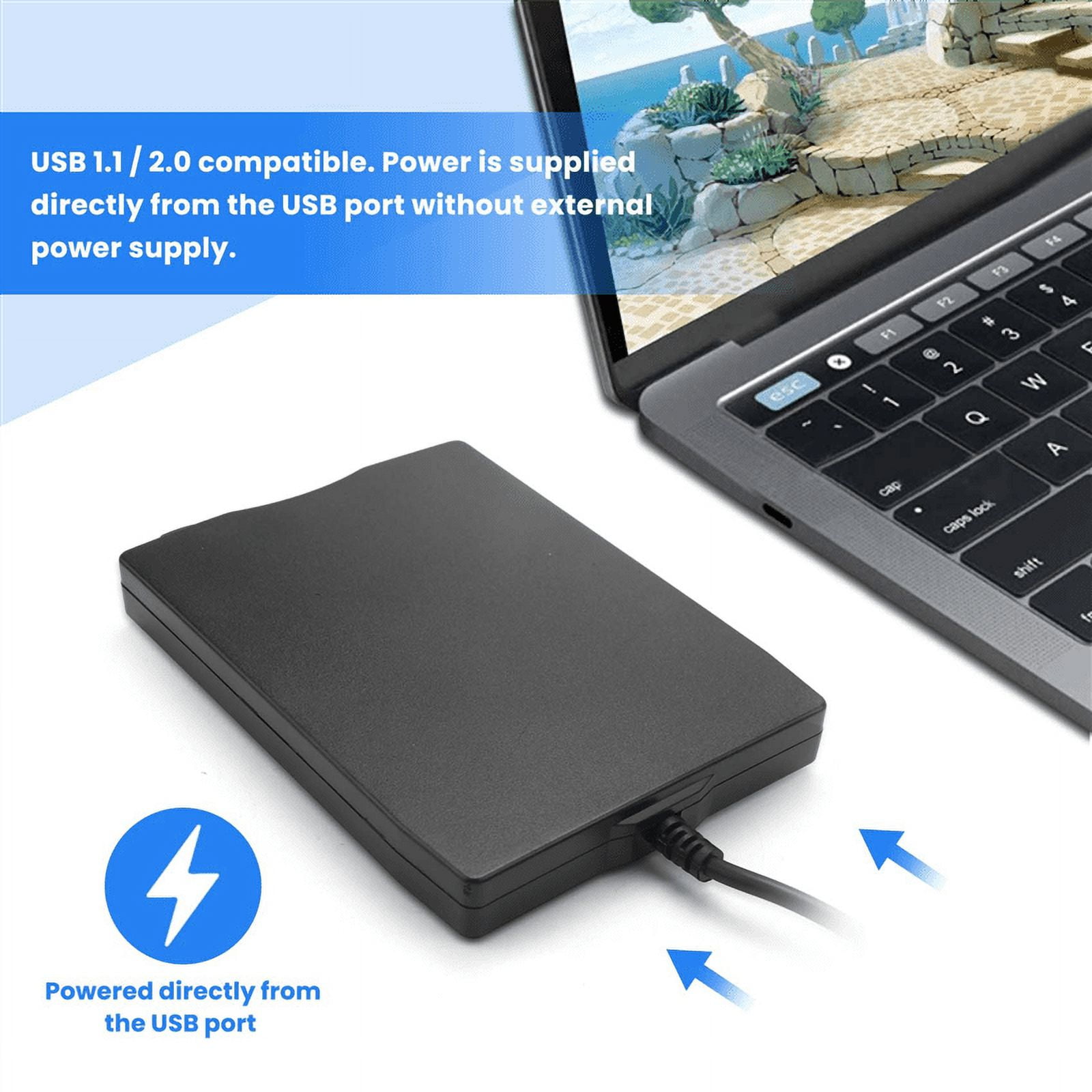 USB Portable Diskette Drive 1.44Mb 3.5 Inch 12 Mbps USB External Portable Floppy Disk Drive Diskette FDD for Laptop