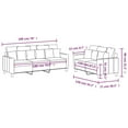 thumbnail image 4 of vidaXL 2 Piece Sofa Set with Cushions Black Fabric, 4 of 4