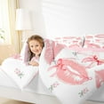 thumbnail image 4 of Castle Fairy Kawaii Pink Bowknot 2Pcs Bedding Comforter Set for Teens Girls Women,Floral Rose Twin Comforter Sets,Dreamy Princess Breathable Bedding Set,Breathable Home Decor, 4 of 8