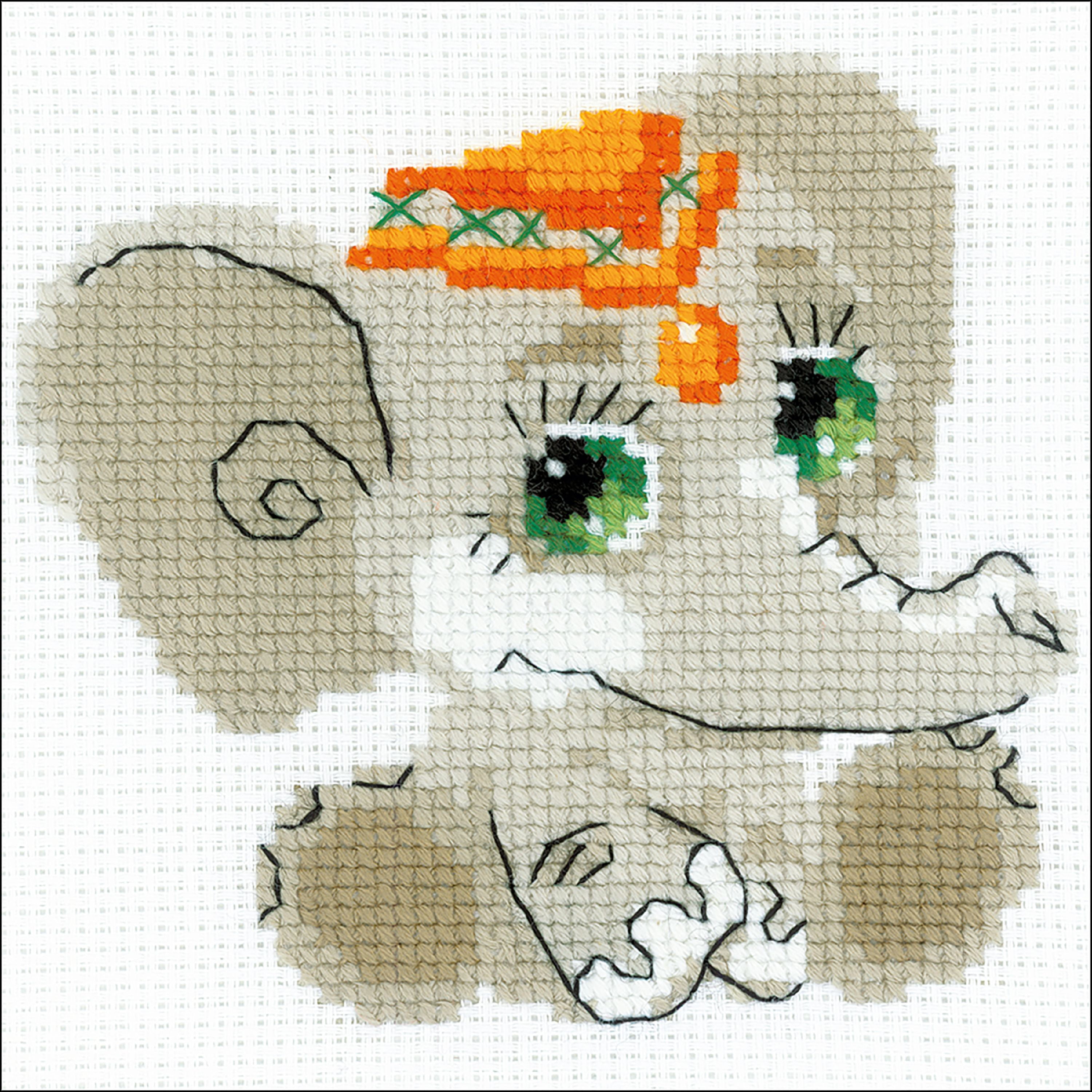 RIOLIS Counted Cross Stitch Kit 6"X6"-Baby Elephant (10 ...