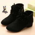 thumbnail image 6 of GUOBIOZIY Girls Ankle Boots Low Heels Zipper Dress Booties for Toddler/Little/Big Kid (Black,10.5-11 Y), 6 of 7