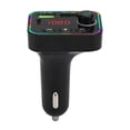 thumbnail image 1 of Transmisor FM Bluetooth F4, reproductor MP3 multiusos para coche, cargador para coche con luz LED de colores, 1 of 14