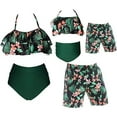 thumbnail image 1 of Maillots de Bain Assortis pour Famille, Bikini Floral avec Feuilles pour Femmes et Garçons, 1 of 6