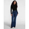 thumbnail image 3 of Scenario Women's Shirred Mock Neck Top with Long Sleeves, Sizes XS-XXXL, 3 of 6