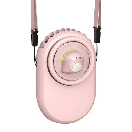 

Portable Mini Handheld Air Cooling Fan Personal Hanging Neck- Pink