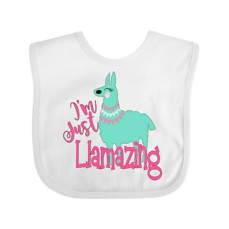 

Inktastic I m Just Llamazing Cute Llama Gift Baby Boy or Baby Girl Bib