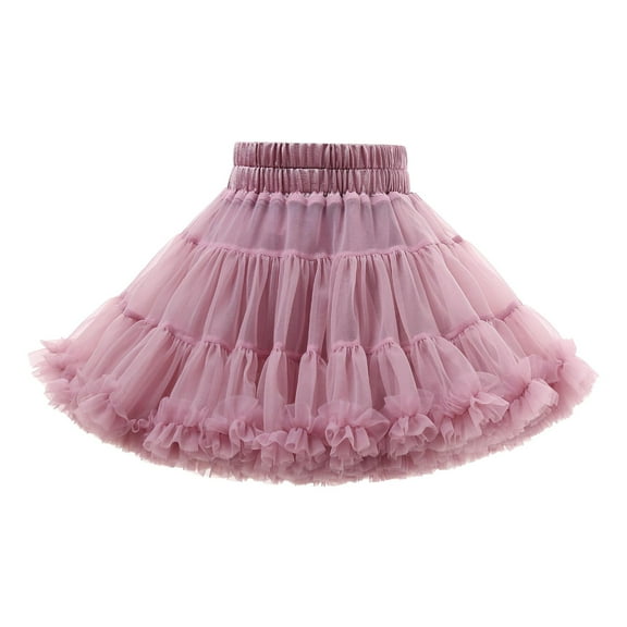 Gubotare Tutu Skirt for Girls Tutu for Girls Layered Tulle Tutu Skirts Party Supplies5T 6T (Pink,5-6 Years)