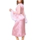 thumbnail image 3 of VISgogo, ropa de dormir para mujer, bata de baño de malla sólida transparente acampanada, bata de manga larga, pijama con puños de plumas, camisón, ropa de dormir VISgogo  moda, 3 of 4