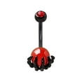 thumbnail image 3 of Belly Button Dangle 14G Curved Statement Stylish Belly Piercing Jewelry for Skeleton Hand, 3 of 8