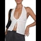 thumbnail image 3 of Camisola Corta con Cuello Halter y Lazo Frontal de Crochet para Mujer, para Playa L, 3 of 10