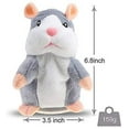 thumbnail image 2 of Talking Hamster Plush Toy Repeat What You Say Funny Kids Stuffed Interactive Toy, 2 of 5