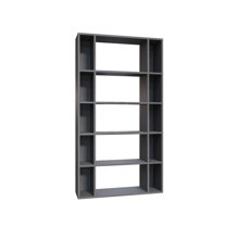Ada Home Decor Sanborn Multiple Tier Open Shelf Modern Bookcase, Anthracite