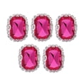 thumbnail image 1 of veasfak 5 Pieces Flatback Rhinestone Button DIY Garment Embellishments Rosy, 1 of 5