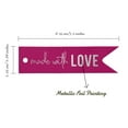 thumbnail image 5 of Inkdotpot Made With Love Text Bottle Tag Real Silver Foil Favor Hang Tags Pack Of 100, 5 of 6