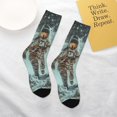 thumbnail image 4 of Uemuo Astronauts On Lunar Mission Printed Kids Boys Socks Seamless Crew Socks Crazy Funny Athletic Sport Socks for Children, 4 of 5