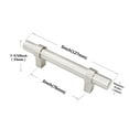 thumbnail image 4 of Fitviso 10 Pack 3 Inch(76mm) Hole Centers Brushed Nickel Cabinet Pulls，Stainless Steel Drawer Handles for Dresser Furniture Drawers, 4 of 11