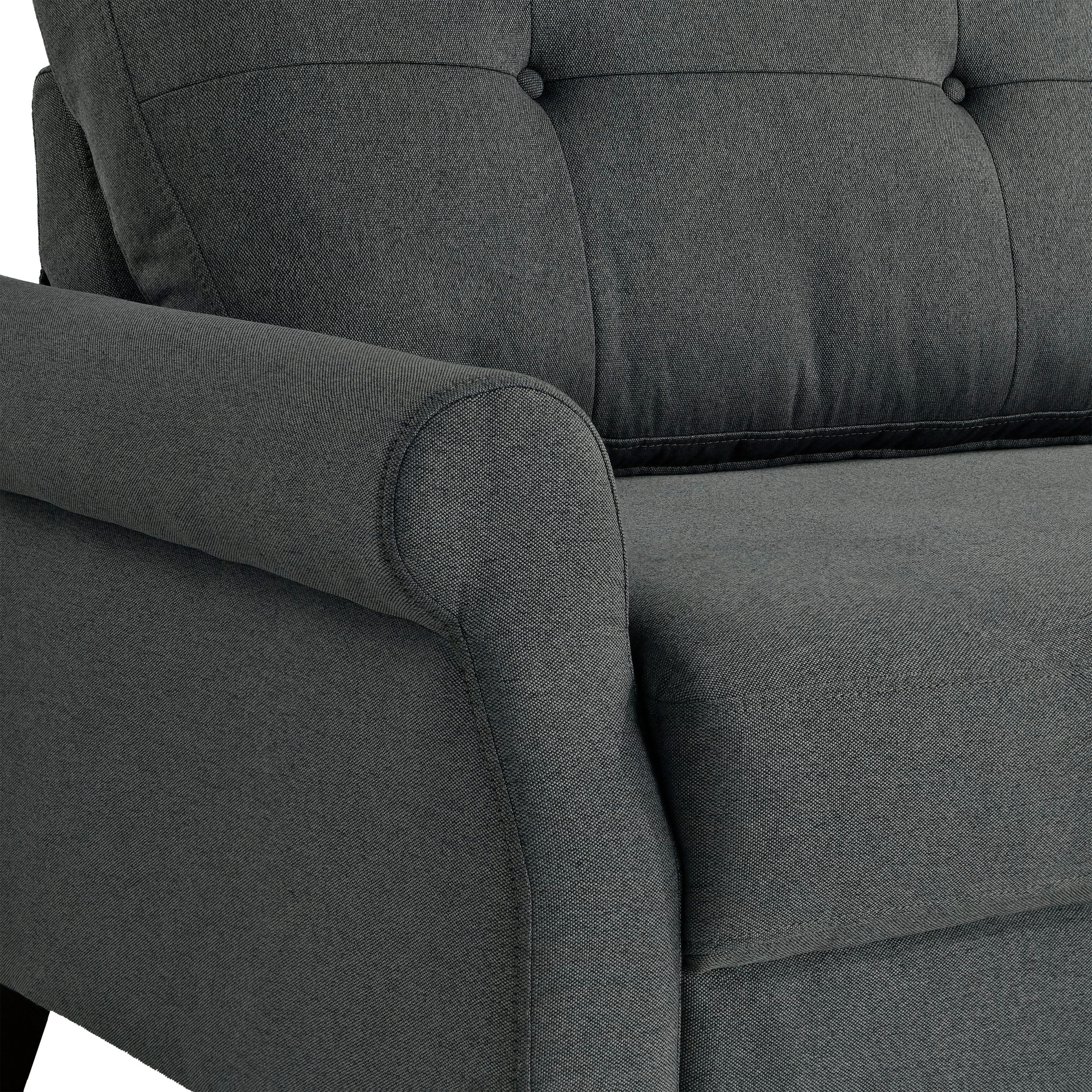 Serta Blythe Traditional Stationary Sofa, Heather Grey Fabric