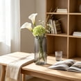 thumbnail image 5 of Plastic Vase, Cylinder Stripe Decorative Flower Vase for Living Room and Bedroom Decor, 5 of 6
