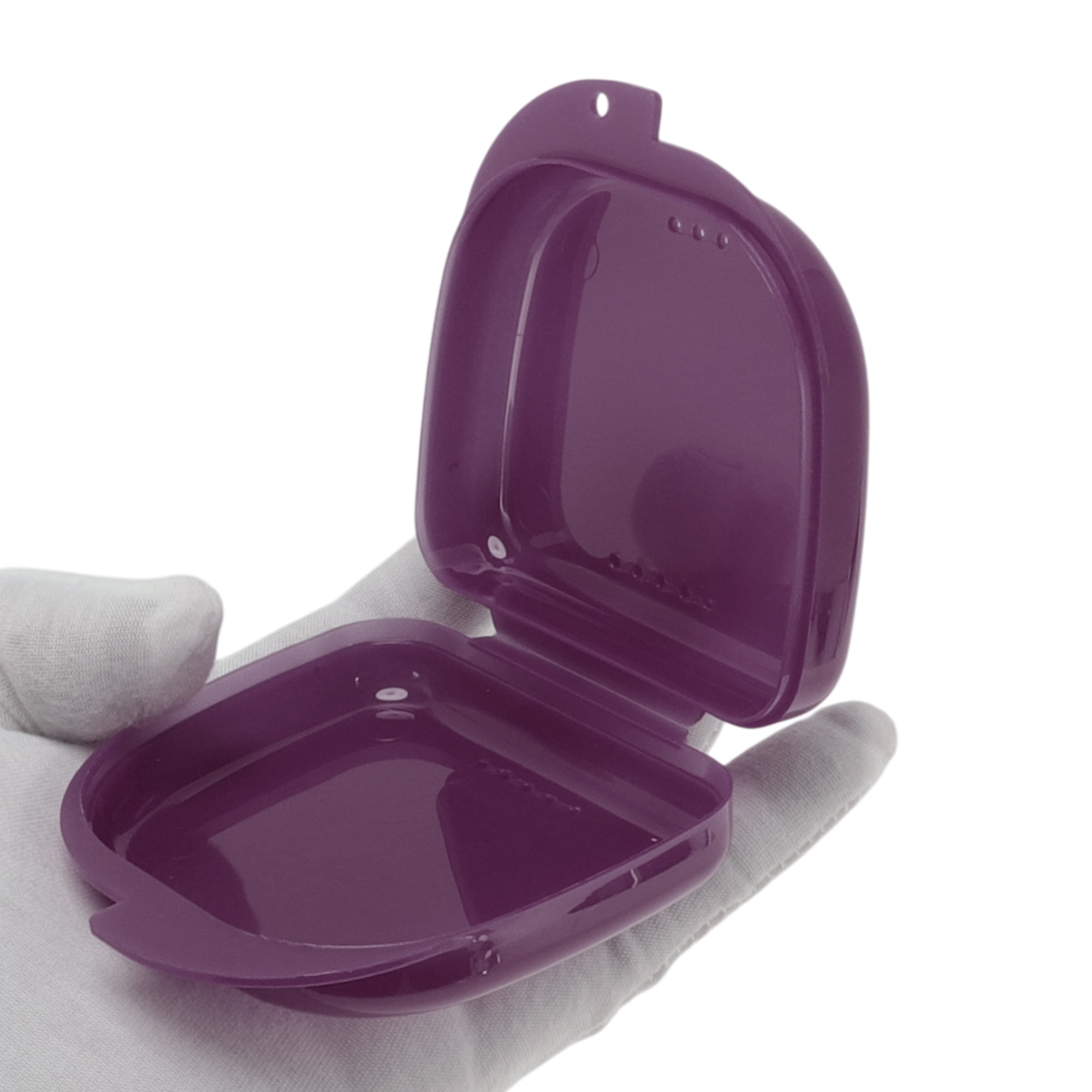 Unique Bargains Compact Braces Box with Vent Holes 1 Pc Purplish Red