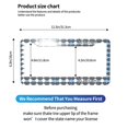 thumbnail image 2 of A Pair Of License Plate Frame Sunscreen Corrosion Resistant Rust 12.3×6.3in With Accessories Suitable For Any Car Lightsteelblue Retro Houndstooth_2, 2 of 8